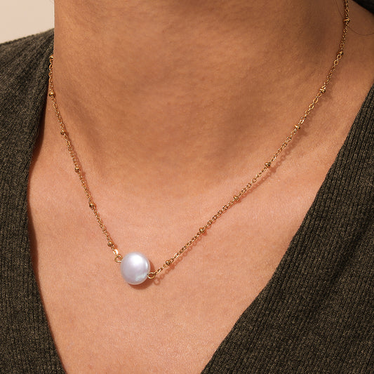 Round Pearl Necklace