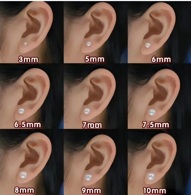 4mm Cool White Pearl 925 Silver Stud Earring (Single)