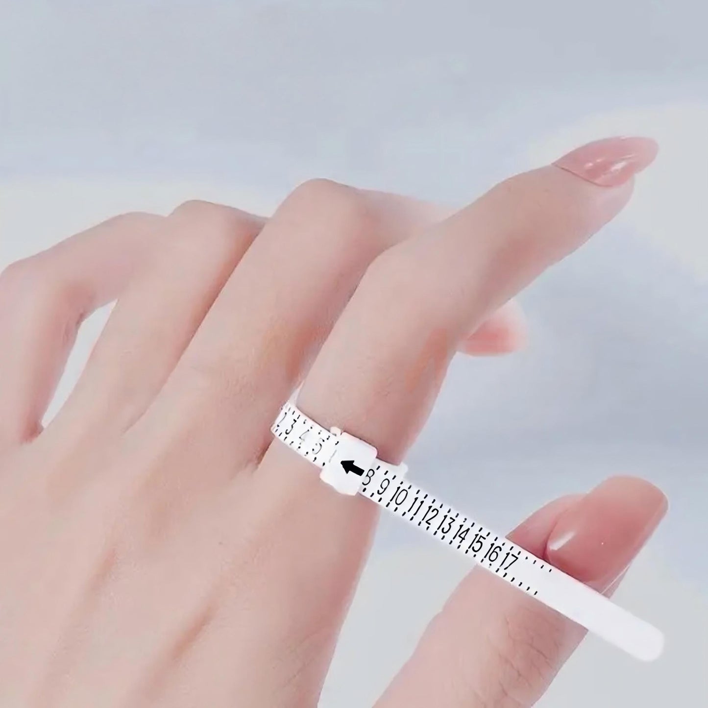Plastic Ring Sizer Finger Measuring Tool
