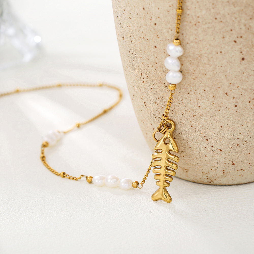 Fish Pearl Necklace