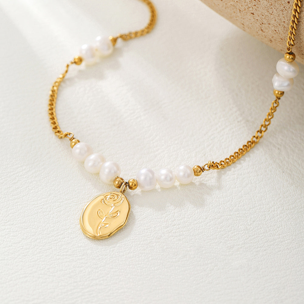 Rose Pearl Necklace