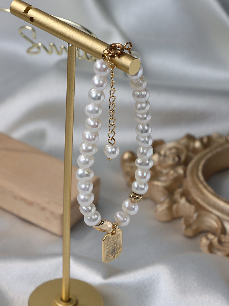 Beaded Pearl Bracelet