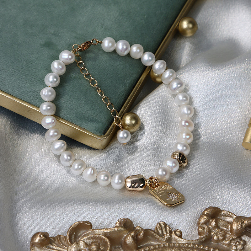 Beaded Pearl Bracelet