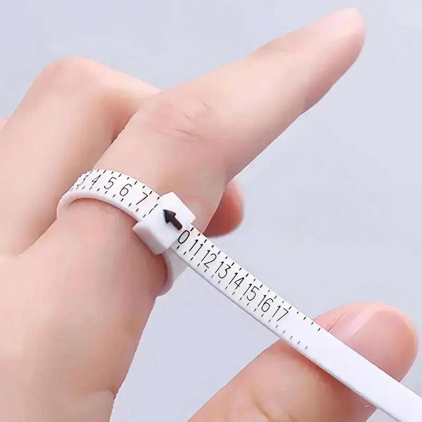 Plastic Ring Sizer Finger Measuring Tool