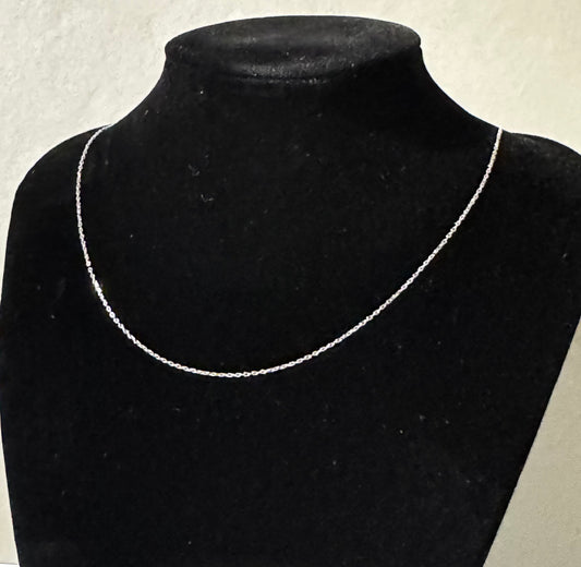 925 Silver Box Chain with Universal Needle End DIY 0.5mm 42cm