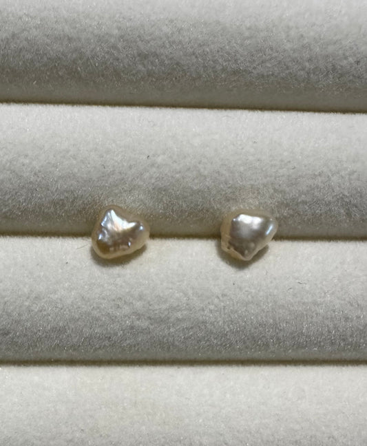 Baroque Pearl Stud Earrings