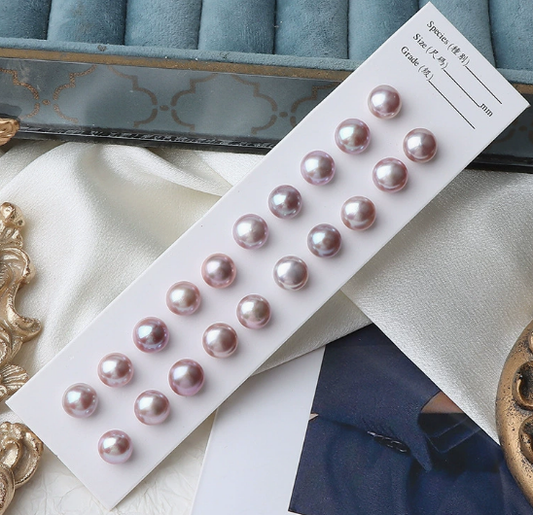 5mm Purple Pearl 925 Silver Stud Earring (Single)