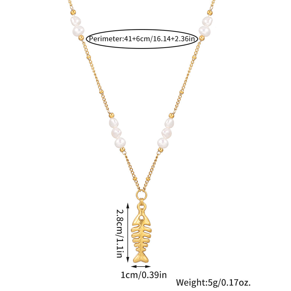 Fish Pearl Necklace