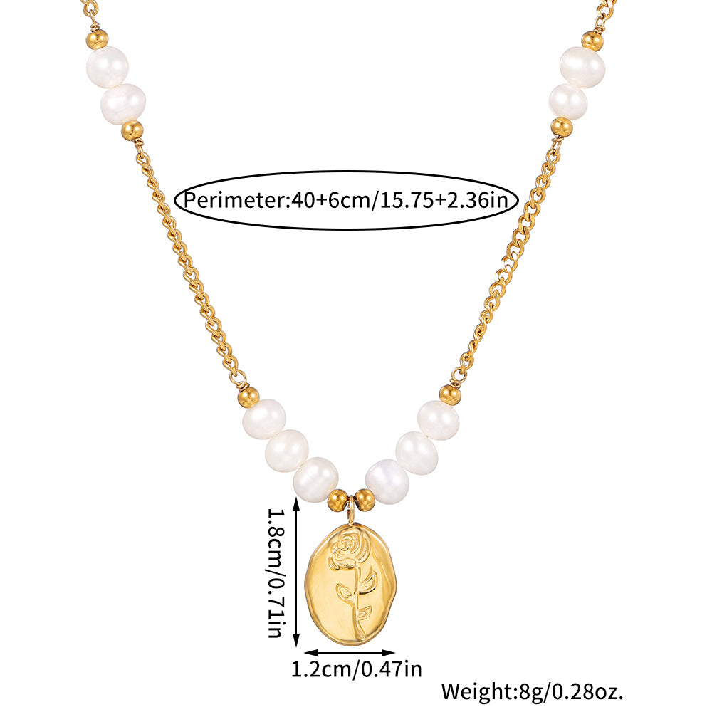 Rose Pearl Necklace