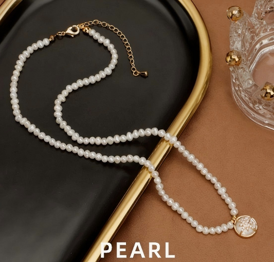 Star Shell Pendant Full String Pearl Necklace