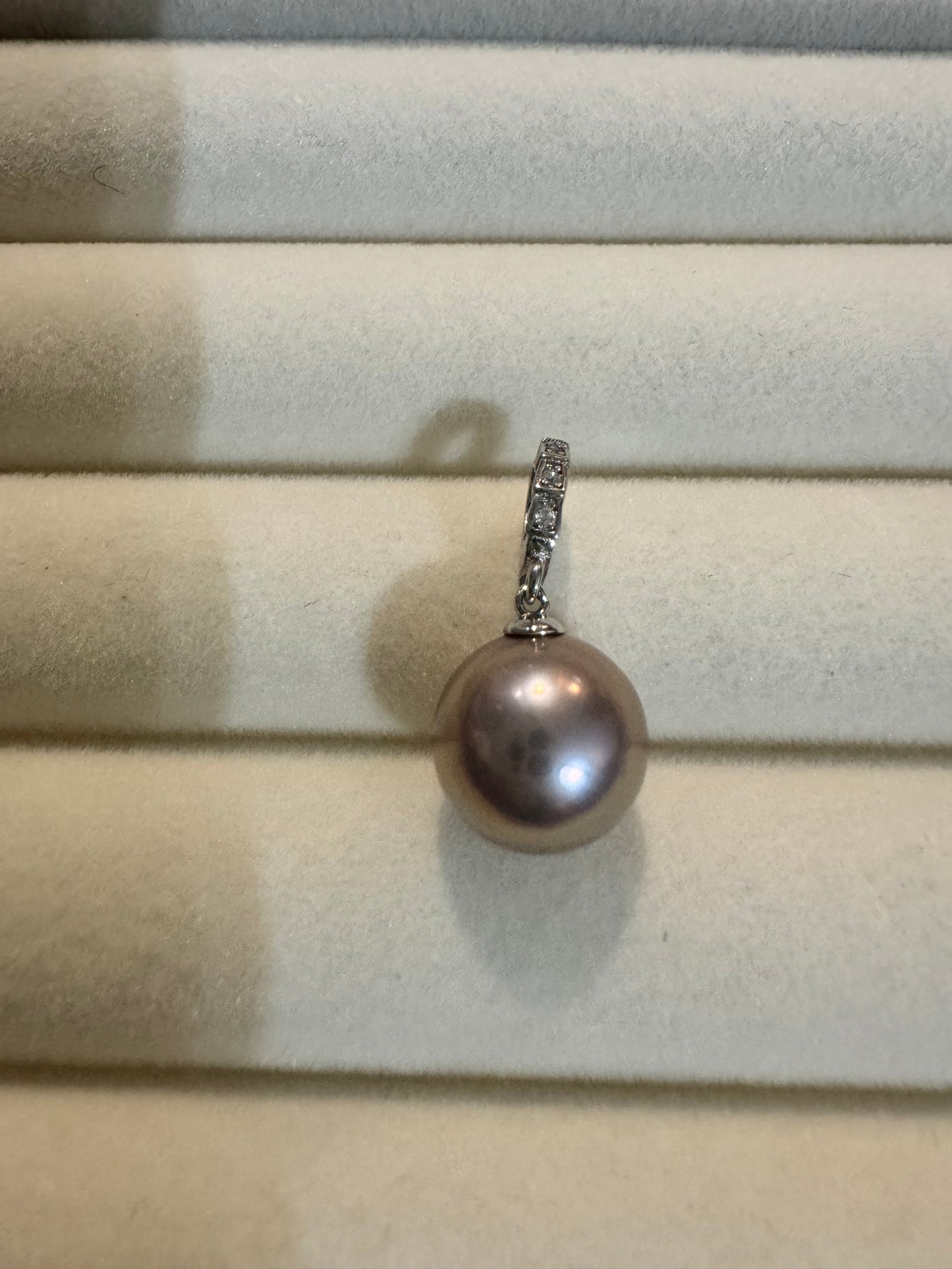 10mm Purple Edison Freshwater Pearl Pendant Universal Bail