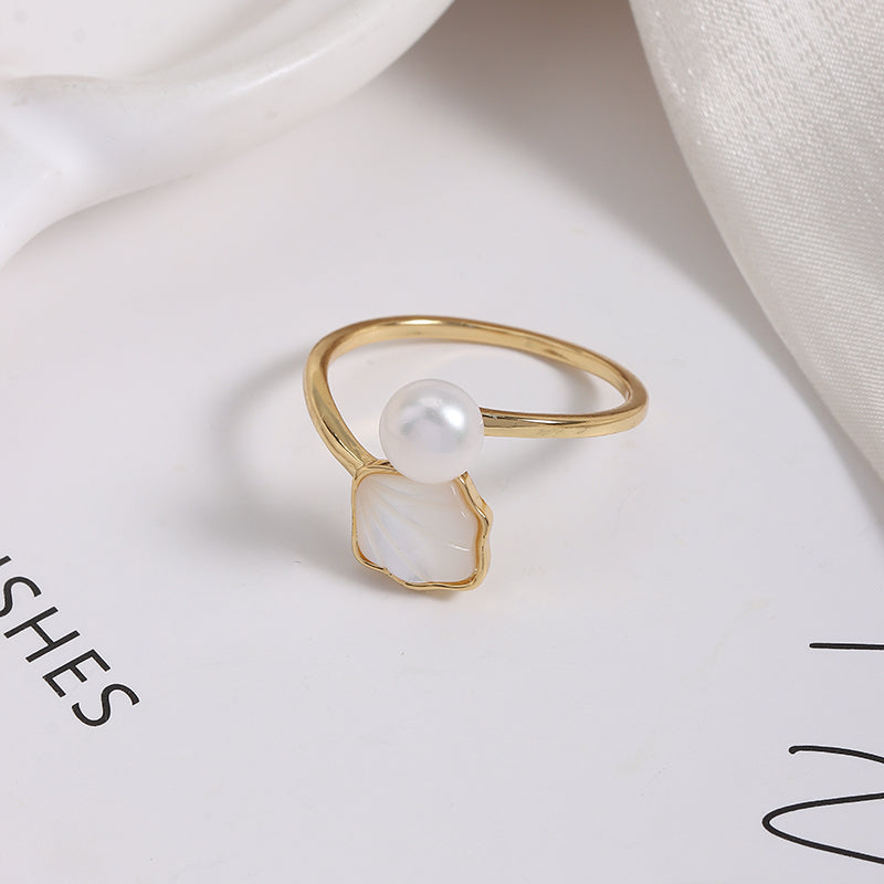 Pearl & Shell Artistic Ring