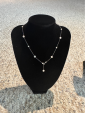Starry Sky Freshwater Pearl Station Necklace 925 Silver
